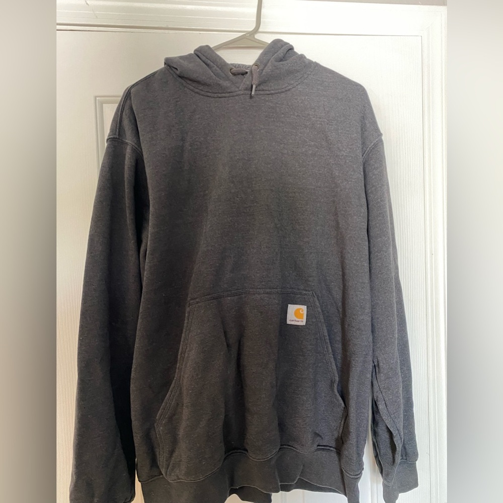 Carhartt hoodie size L. Great shape. Charcoal in color